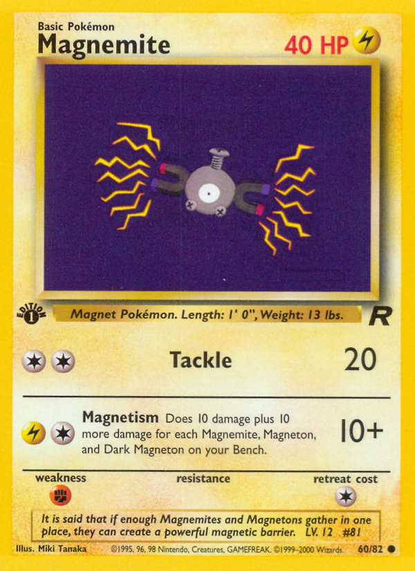 Magnemite (60/82) [Team Rocket 1st Edition] | Gamers Paradise
