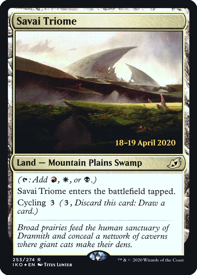 Savai Triome [Ikoria: Lair of Behemoths Prerelease Promos] | Gamers Paradise