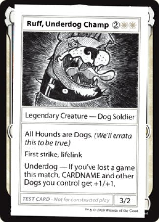 Ruff, Underdog Champ (2021 Edition) [Mystery Booster Playtest Cards] | Gamers Paradise
