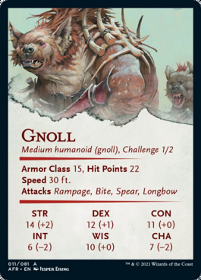 Gnoll Art Card (Gold-Stamped Signature) [Dungeons & Dragons: Adventures in the Forgotten Realms Art Series] | Gamers Paradise