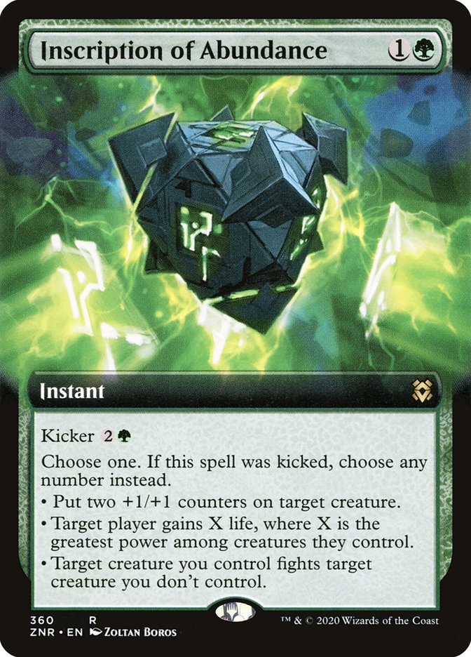 Inscription of Abundance (Extended Art) [Zendikar Rising] | Gamers Paradise