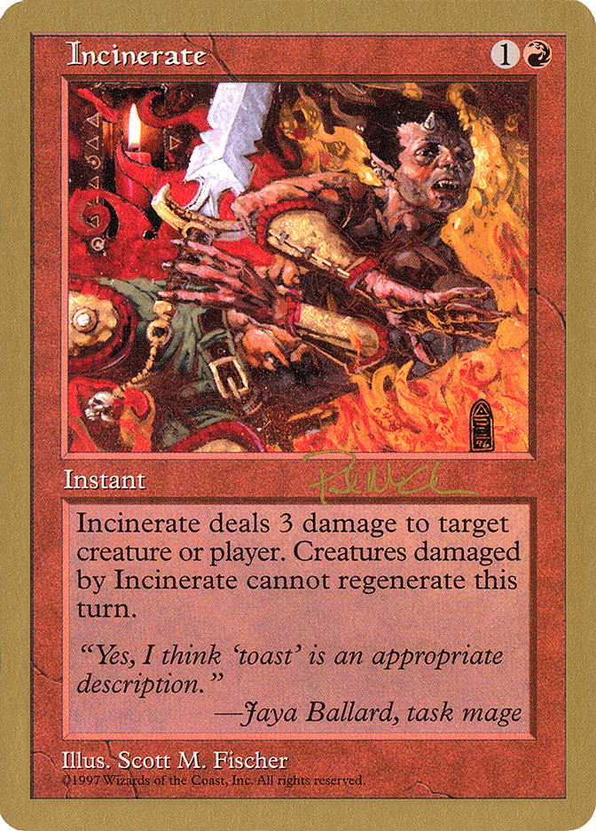 Incinerate (Paul McCabe) [World Championship Decks 1997] | Gamers Paradise