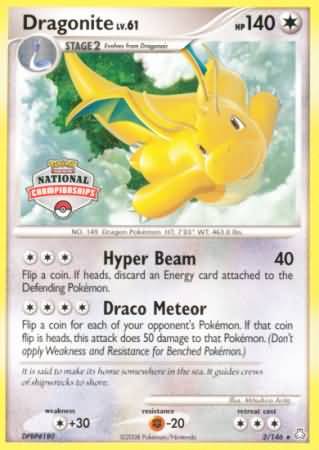 Dragonite (2/146) (National Championship) [Diamond & Pearl: Legends Awakened] | Gamers Paradise