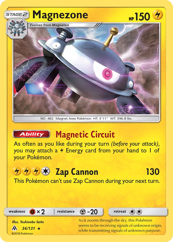 Magnezone (36/131) (Prerelease Kit Exclusive) (Theme Deck Exclusive) [Sun & Moon: Forbidden Light] | Gamers Paradise