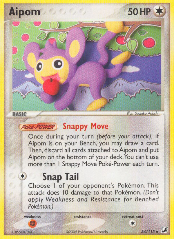 Aipom (34/115) [EX: Unseen Forces] | Gamers Paradise