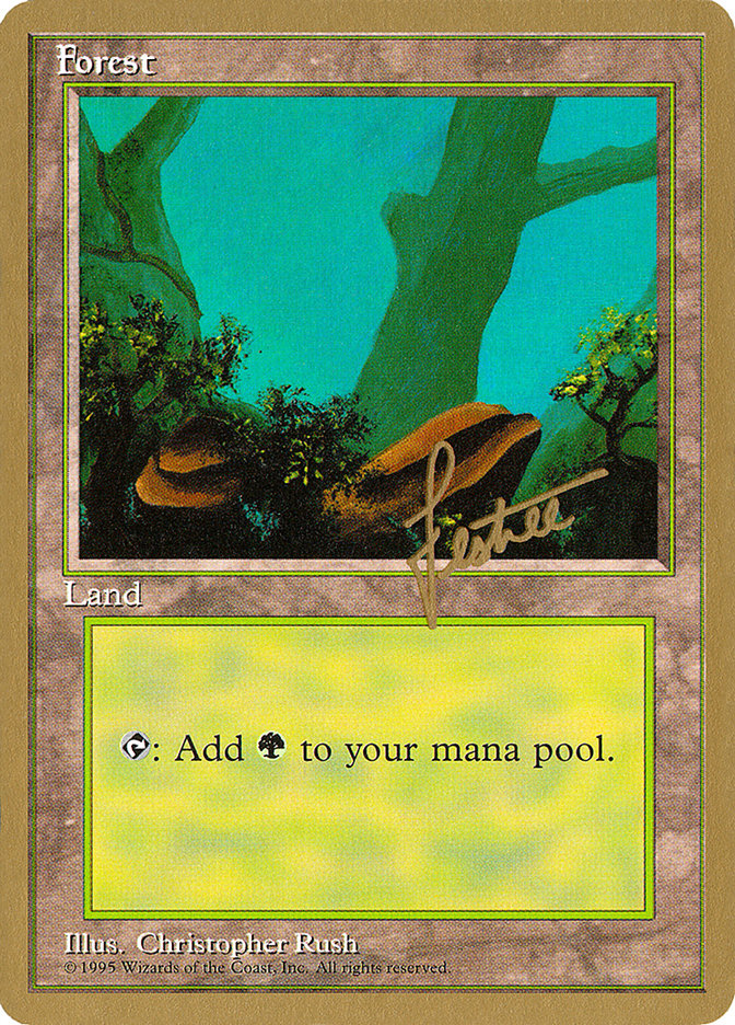 Forest (bl378) (Bertrand Lestree) [Pro Tour Collector Set] | Gamers Paradise