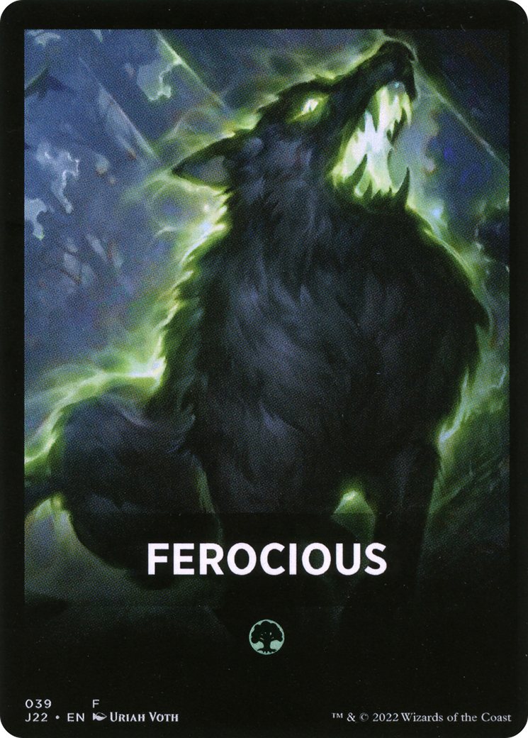 Ferocious Theme Card [Jumpstart 2022 Front Cards] | Gamers Paradise