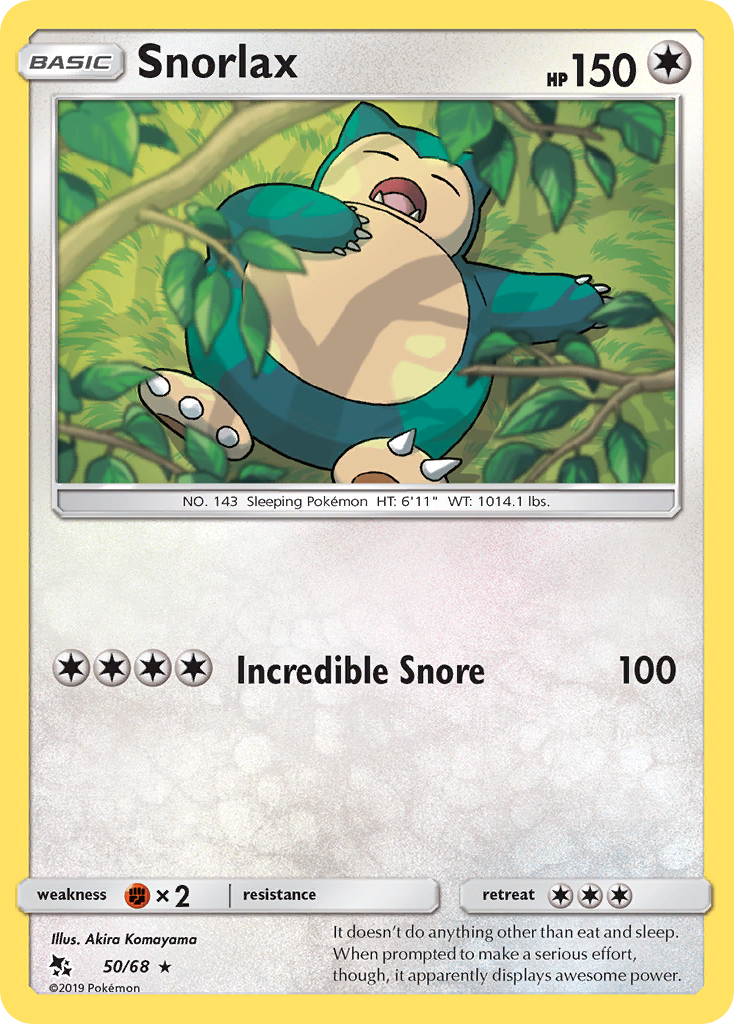 Snorlax (50/68) [Sun & Moon: Hidden Fates] | Gamers Paradise