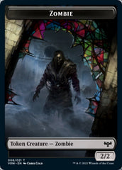 Zombie (008) // Spirit Cleric Double-Sided Token [Innistrad: Crimson Vow Tokens] | Gamers Paradise