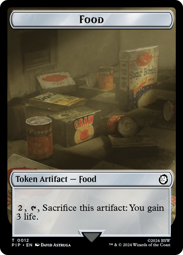 Warrior // Food (0012) Double-Sided Token [Fallout Tokens] | Gamers Paradise