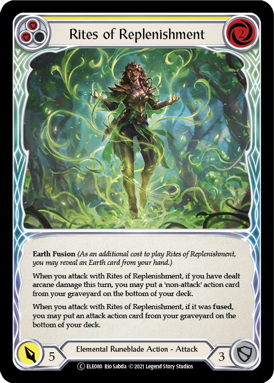 Rites of Replenishment (Yellow) [U-ELE080] Unlimited Rainbow Foil | Gamers Paradise