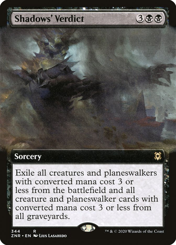 Shadows' Verdict (Extended Art) [Zendikar Rising] | Gamers Paradise