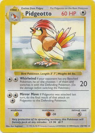 Pidgeotto (22/102) [Base Set Shadowless Unlimited] | Gamers Paradise
