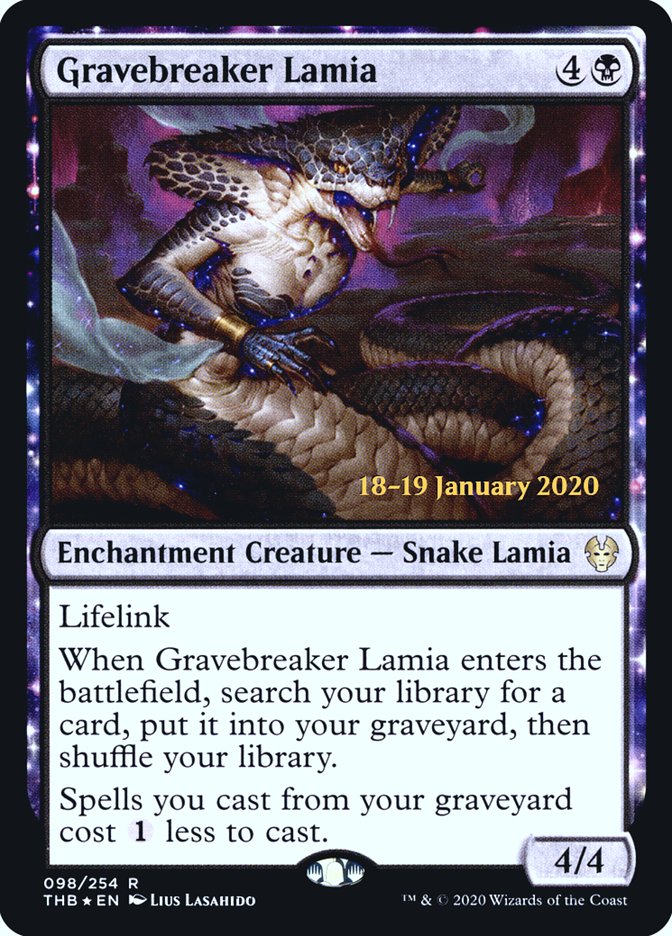 Gravebreaker Lamia [Theros Beyond Death Prerelease Promos] | Gamers Paradise