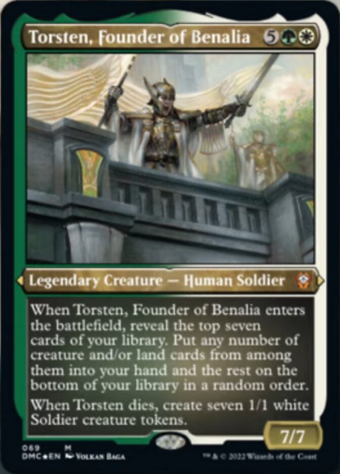 Torsten, Founder of Benalia (Foil Etched) [Dominaria United Commander] | Gamers Paradise