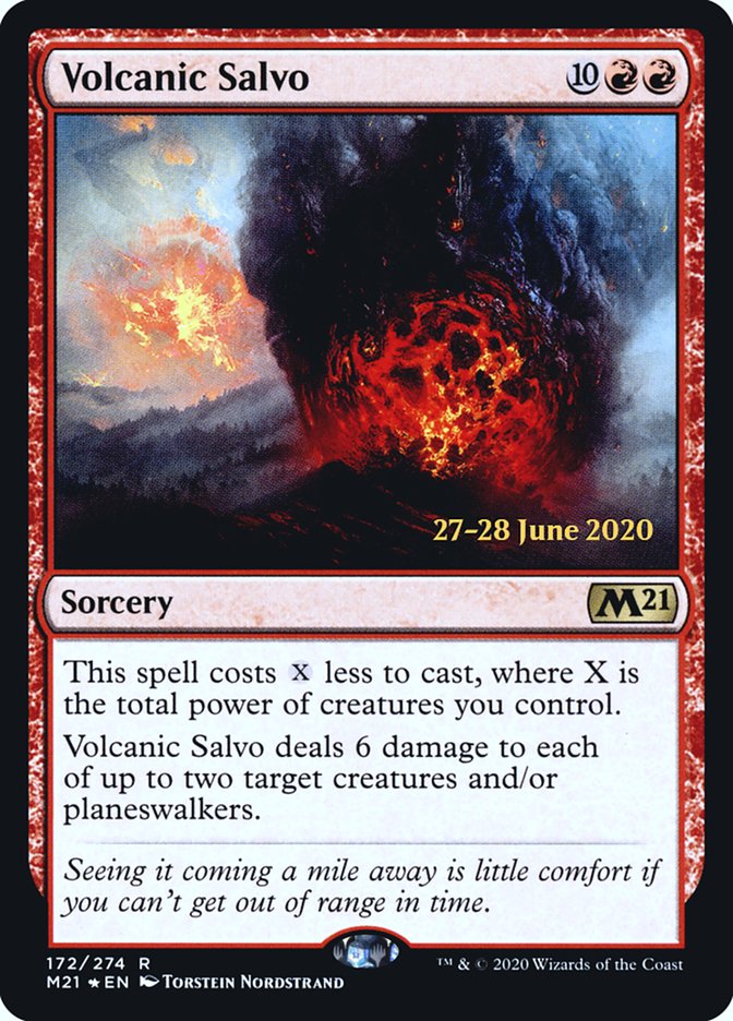 Volcanic Salvo [Core Set 2021 Prerelease Promos] | Gamers Paradise