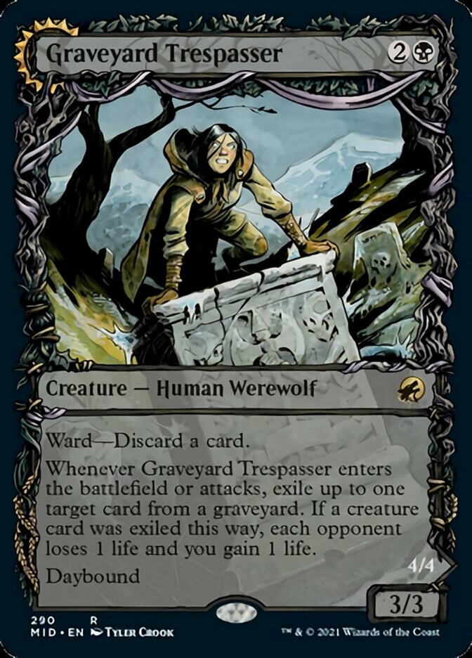 Graveyard Trespasser // Graveyard Glutton (Showcase Equinox) [Innistrad: Midnight Hunt] | Gamers Paradise