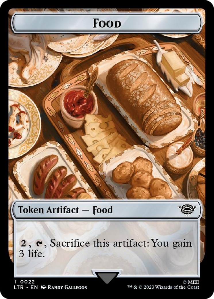Smaug // Food (0022) Double-Sided Token (Surge Foil) [The Lord of the Rings: Tales of Middle-Earth Tokens] | Gamers Paradise