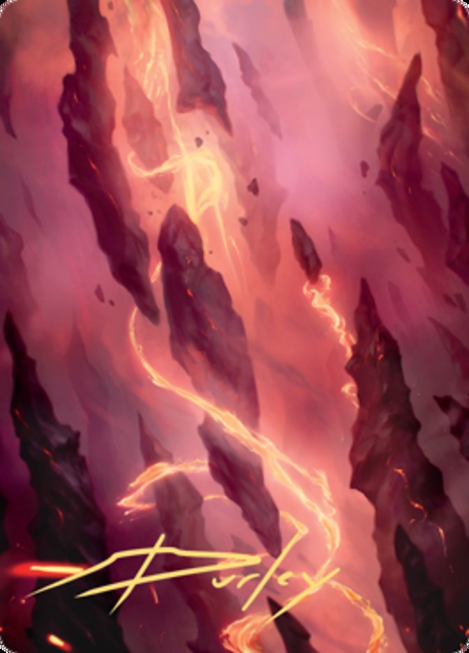 Mountain 1 Art Card (Gold-Stamped Signature) [Zendikar Rising Art Series] | Gamers Paradise