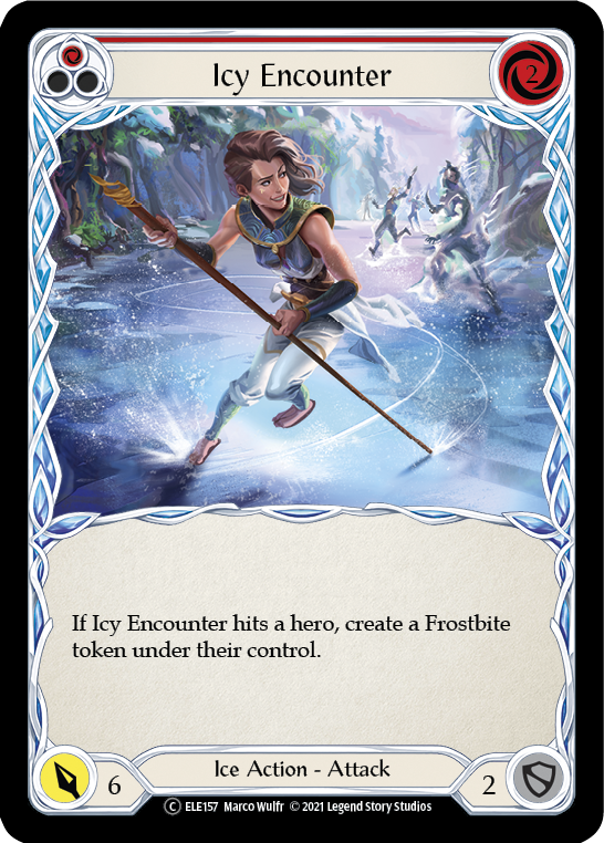 Icy Encounter (Red) [U-ELE157] Unlimited Rainbow Foil | Gamers Paradise