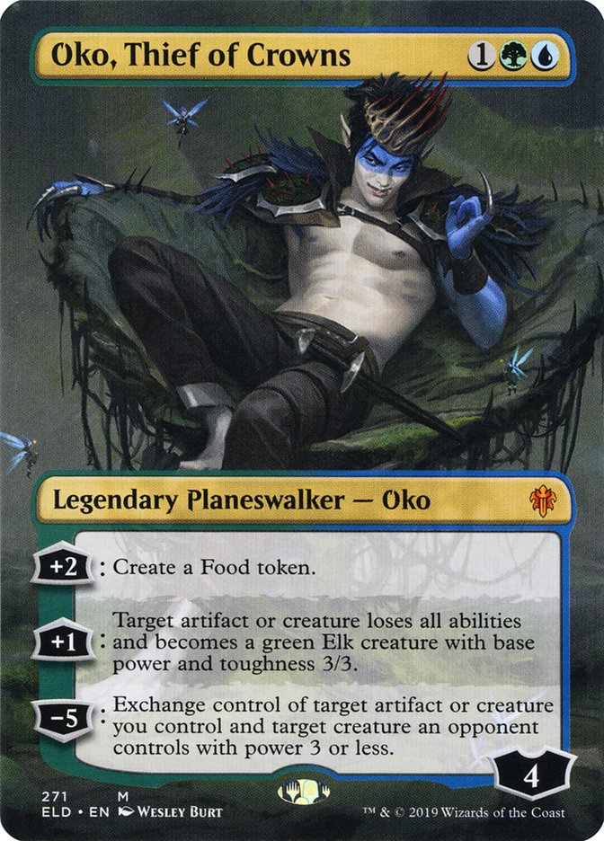 Oko, Thief of Crowns (Borderless) [Throne of Eldraine] | Gamers Paradise