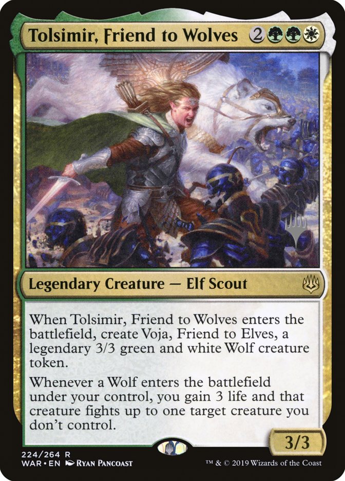 Tolsimir, Friend to Wolves (Promo Pack) [War of the Spark Promos] | Gamers Paradise