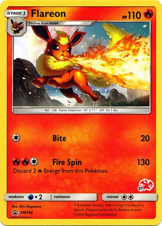 Flareon (SM186) (Charizard Stamp #27) [Battle Academy 2020] | Gamers Paradise