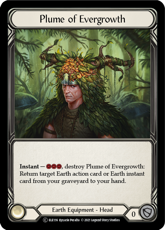 Plume of Evergrowth [U-ELE116] Unlimited Rainbow Foil | Gamers Paradise