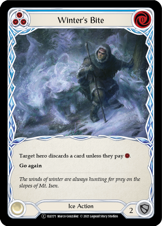 Winter's Bite (Blue) [U-ELE171] Unlimited Rainbow Foil | Gamers Paradise