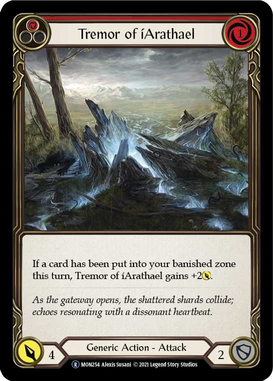 Tremor of iArathael (Red) [U-MON254-RF] Unlimited Rainbow Foil | Gamers Paradise