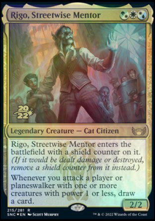 Rigo, Streetwise Mentor [Streets of New Capenna Prerelease Promos] | Gamers Paradise