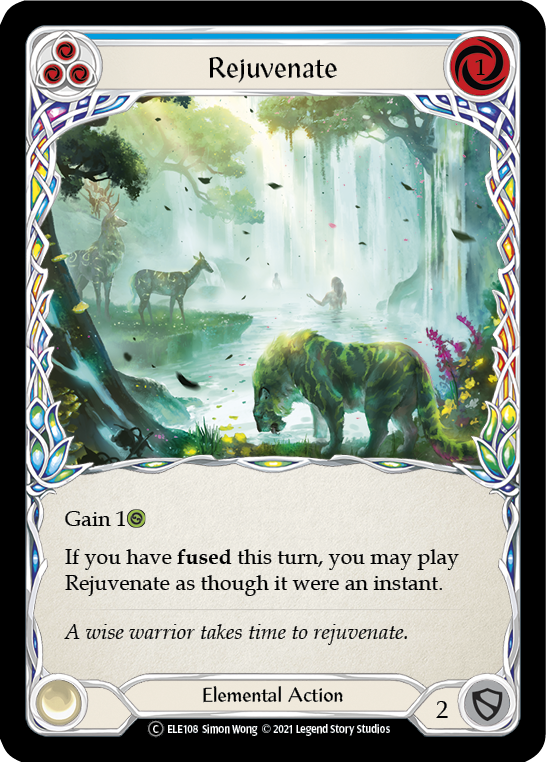 Rejuvenate (Blue) [U-ELE108] Unlimited Rainbow Foil | Gamers Paradise