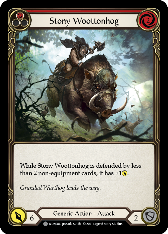 Stony Woottonhog (Red) [MON284-RF] 1st Edition Rainbow Foil | Gamers Paradise