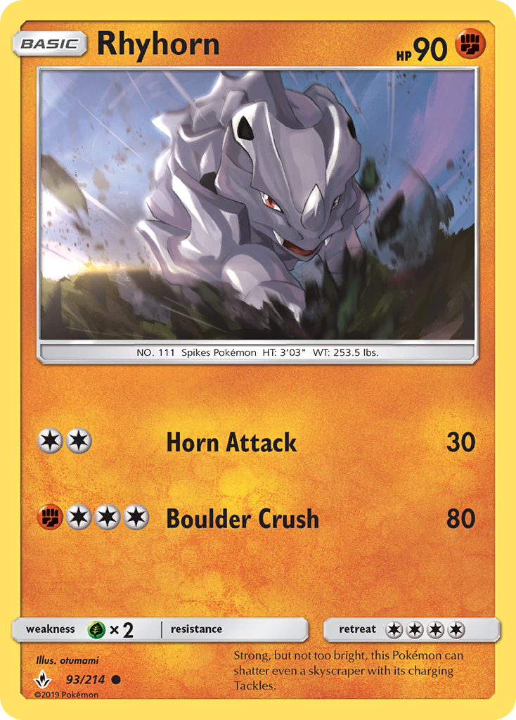 Rhyhorn (93/214) [Sun & Moon: Unbroken Bonds] | Gamers Paradise