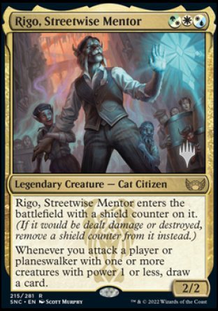 Rigo, Streetwise Mentor (Promo Pack) [Streets of New Capenna Promos] | Gamers Paradise
