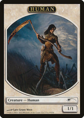 Human // Wolf Double-Sided Token [Friday Night Magic 2012] | Gamers Paradise