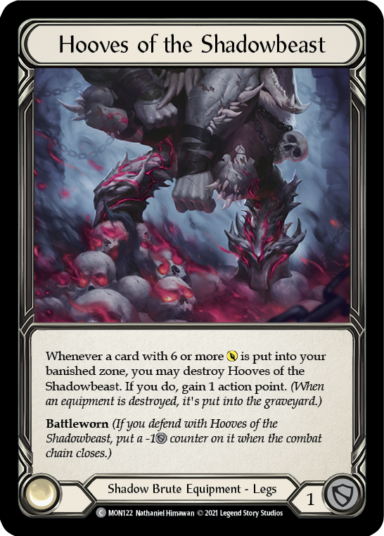 Hooves of the Shadowbeast [MON122-CF] 1st Edition Cold Foil | Gamers Paradise