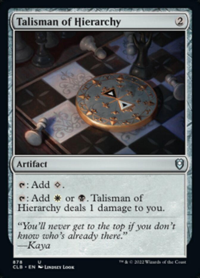 Talisman of Hierarchy [Commander Legends: Battle for Baldur's Gate] | Gamers Paradise