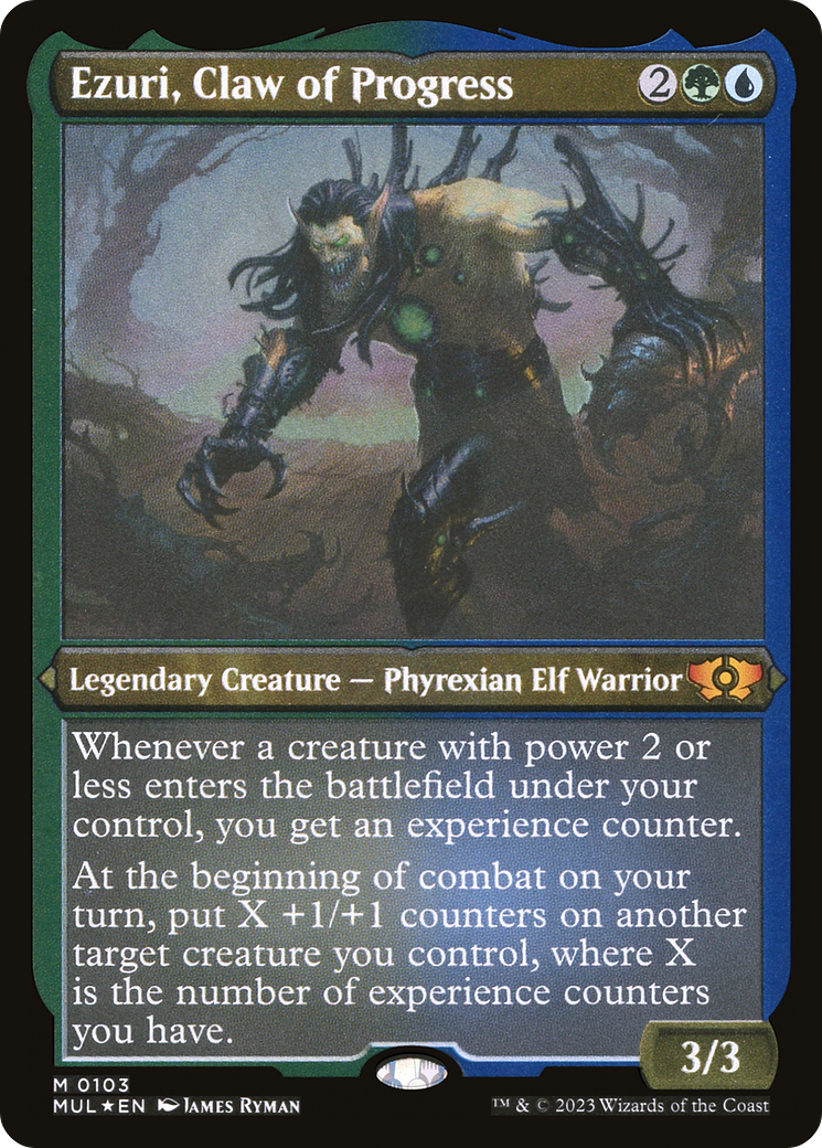 Ezuri, Claw of Progress (Foil Etched) [Multiverse Legends] | Gamers Paradise