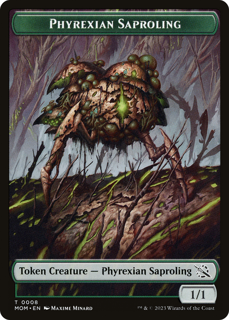 Treasure (20) // Phyrexian Saproling Double-Sided Token [March of the Machine Tokens] | Gamers Paradise