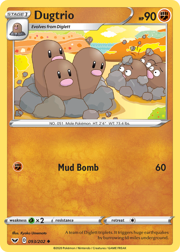 Dugtrio (093/202) [Sword & Shield: Base Set] | Gamers Paradise