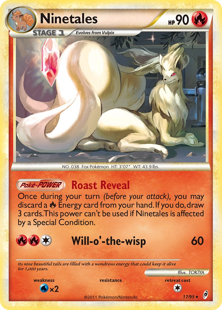 Ninetales (17/95) (Theme Deck Exclusive) [HeartGold & SoulSilver: Call of Legends] | Gamers Paradise