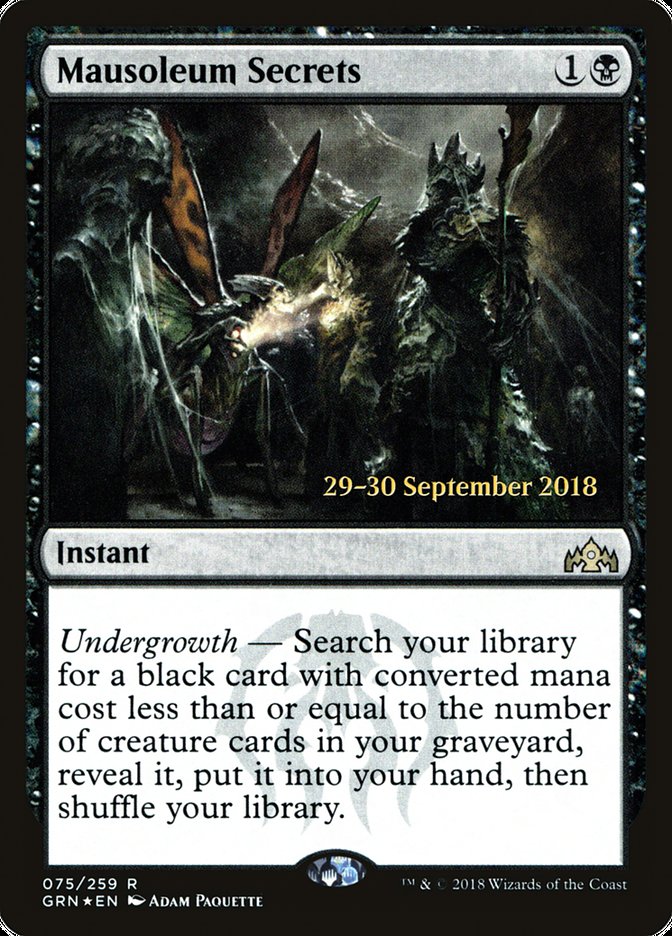 Mausoleum Secrets [Guilds of Ravnica Prerelease Promos] | Gamers Paradise