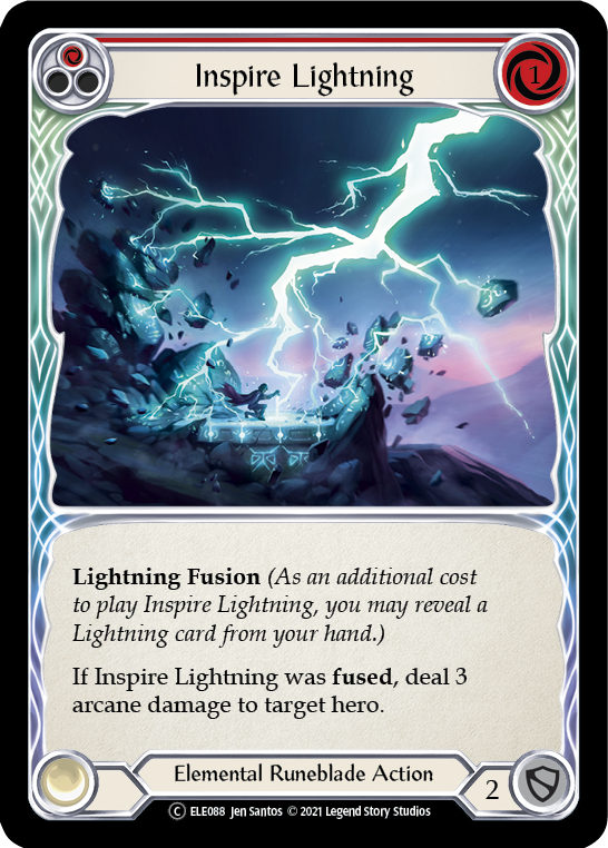 Inspire Lightning (Red) [U-ELE088] Unlimited Rainbow Foil | Gamers Paradise