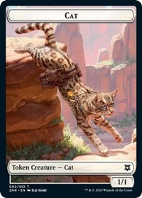 Cat // Goblin Construct Double-Sided Token [Zendikar Rising Tokens] | Gamers Paradise