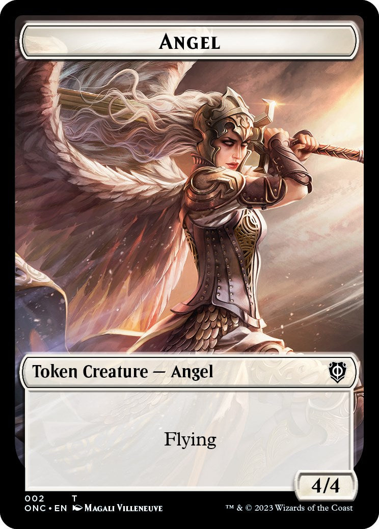 Soldier (007) // Angel Double-Sided Token [Phyrexia: All Will Be One Commander Tokens] | Gamers Paradise