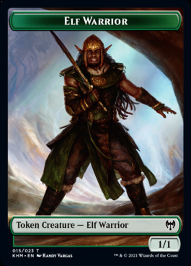 Elf Warrior Token [Kaldheim Tokens] | Gamers Paradise