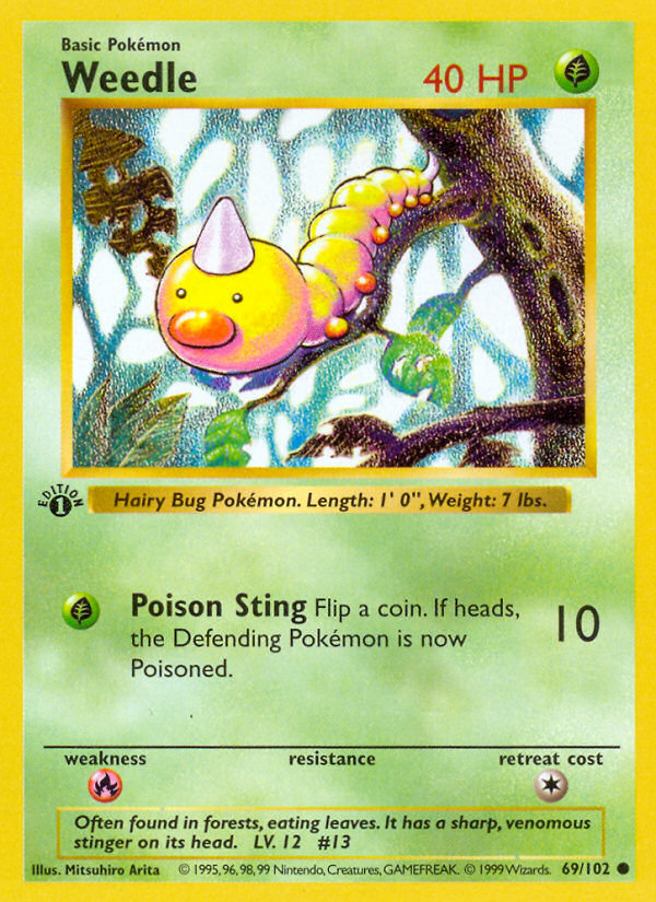 Weedle (69/102) (Shadowless) [Base Set 1st Edition] | Gamers Paradise