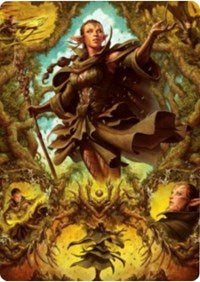 Nissa of Shadowed Boughs 2 Art Card [Zendikar Rising Art Series] | Gamers Paradise