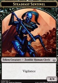 Steadfast Sentinel // Zombie Double-Sided Token [Hour of Devastation Tokens] | Gamers Paradise